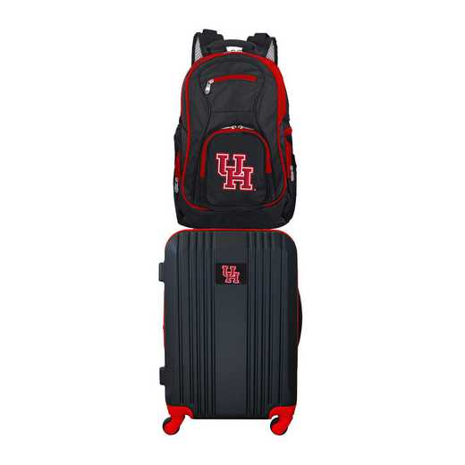 CLHUL108: NCAA Houston Cougars 2 PC ST Luggage / Backpack